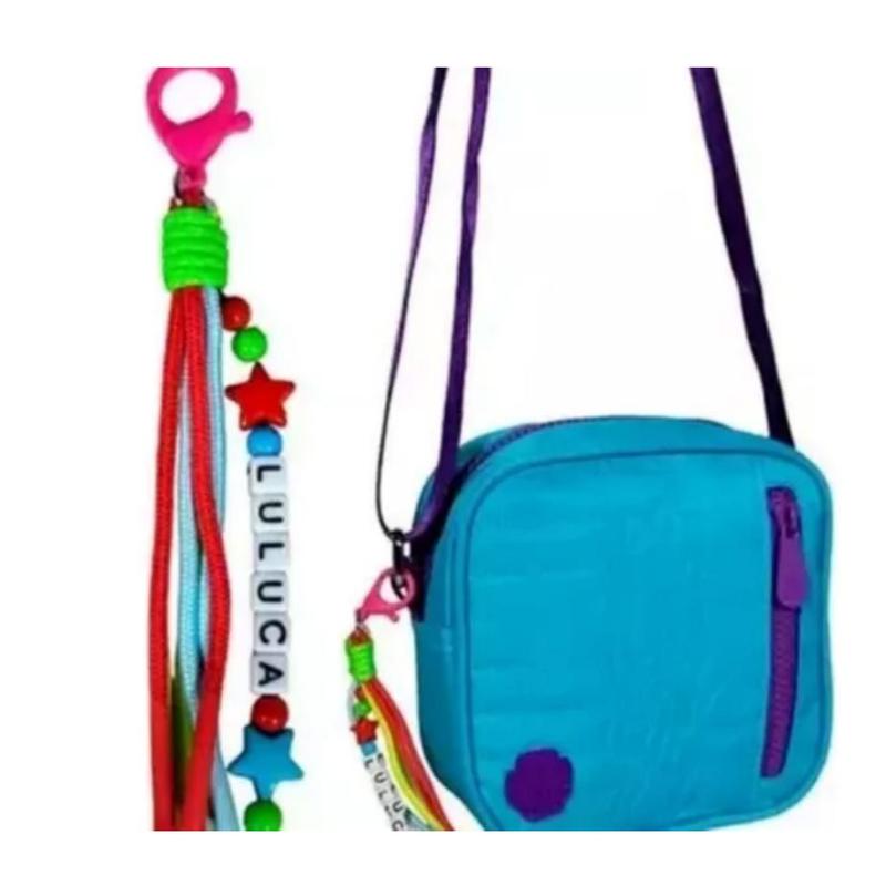 Bolsa Transversal Luluca Pequena Original Nylon Mini Bag Azul